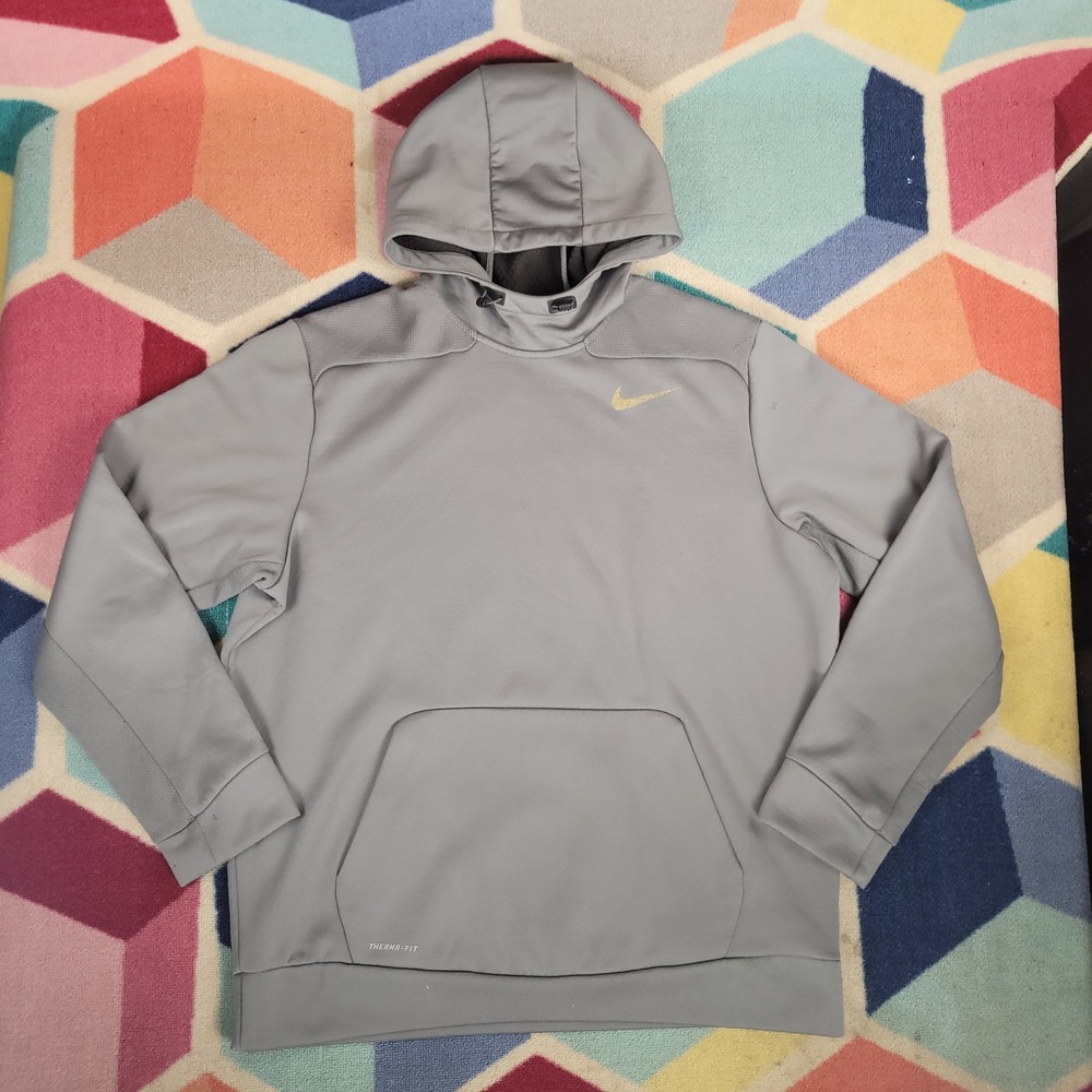 Nike Therma-FIT Hoodie‎ Mens XL Swoosh Pullover Fleece Sweatshirt